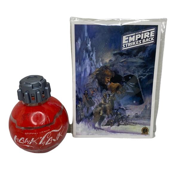 Disney Parks Star Wars Land Coke Bottle Empty w/ Empire Strikes Back Lithograph - Picture 5 of 5